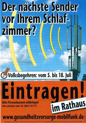 Volksbegehren Bayern gegen Mobilfunk