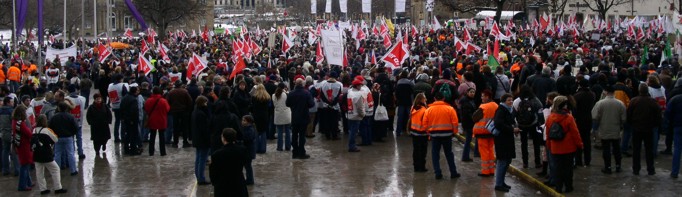 Protest auf dem Schlossplatz, Stuttgart, 6.3.06