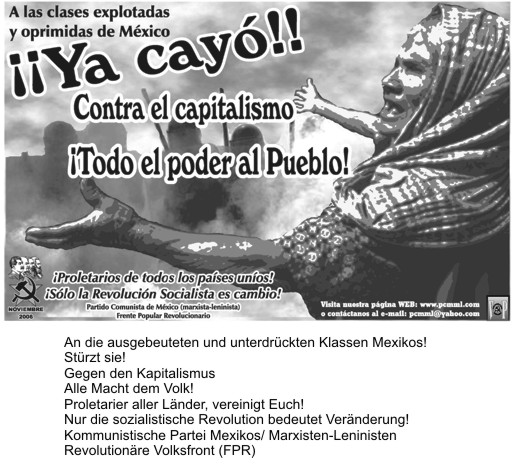 Plakat der PCM/ML zu Oaxaca