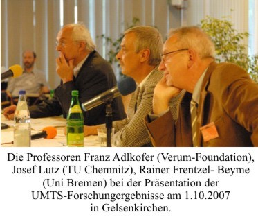 Pressekonferenz zu UMTS Pressekonferenz zu UMTS