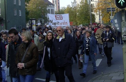 Demo gegen Transrapid, München, 3. November 2007