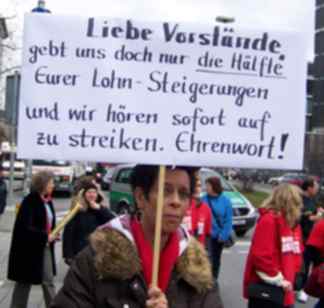 Protest zur Tarifrunde 2008, verdi Stuttgart