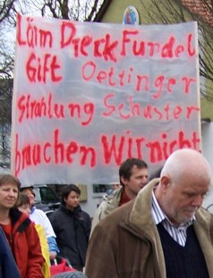 Demonstration auf den Fildern, 12.4.08, gegen zweite Landebahn
