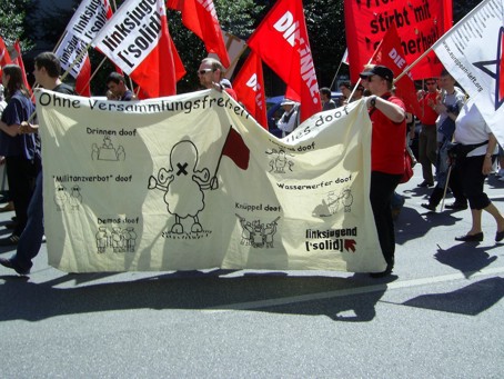 Demonstration gegen Abbau demokratischer Rechte in München, 21.6.2008