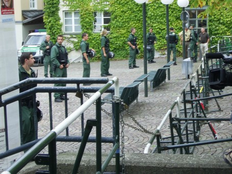 Polizeieinsatz für NPD, Memmingen, 6.9.08