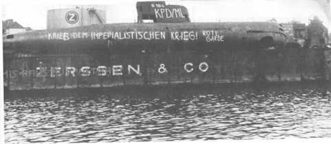 Aktion gegen imperialistischen Krieg, Kiel, U-Boot