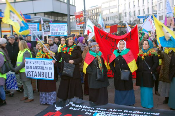 11.2.16, Bochum: Proteste gegen die Angriffe auf das kurdische Volk