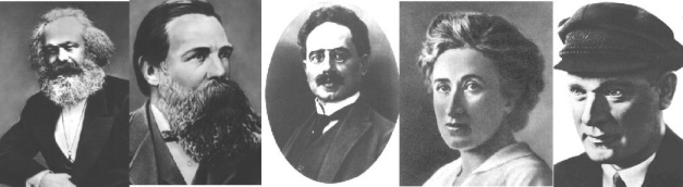 Marx, Engels, Liebknecht, Luxemburg, Thälmann