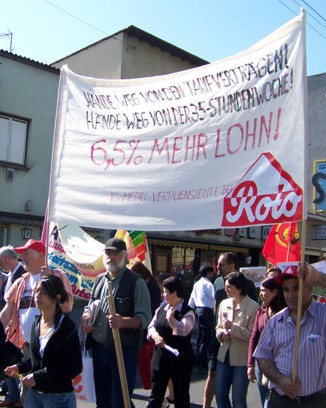 1.Mai Stuttgart: Roto für 6,5% mehr Lohn!