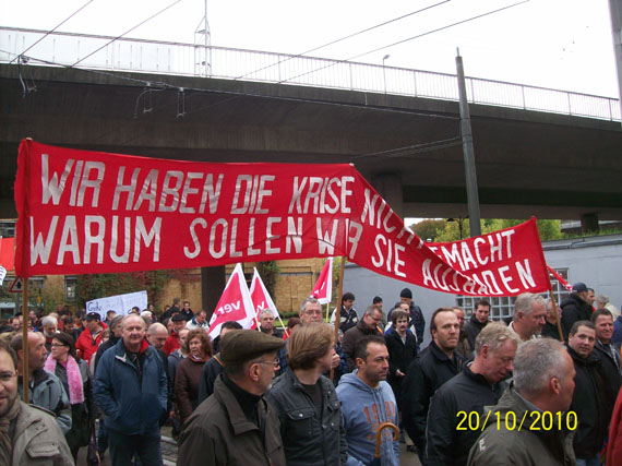 "Wir haben die Krise nicht gemacht...", Esllingen, 20.10.2010
