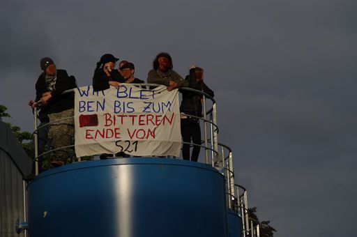 20.6.11: Besetzung des Grundwassermanagements, Stuttgart gegen S21