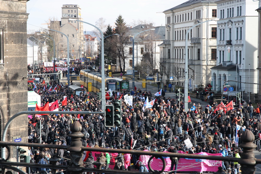 Anti-Nazi-Demonstration, Dresden, 18.1.2010