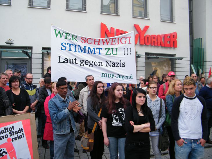 6.10.12, Göppingen: Auftaktkundgebung gegen Nazis