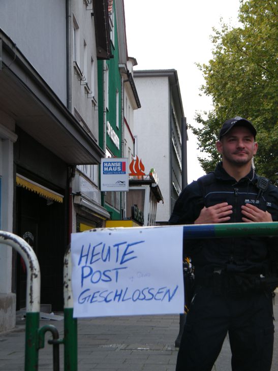 6.10.12., Göppingen: Alles von Polizei gesperrt