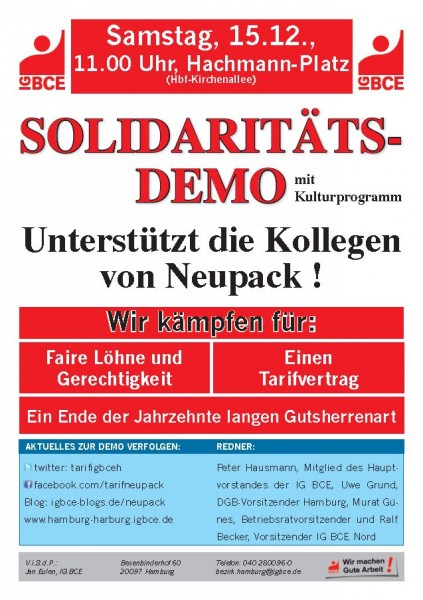 Solidaritätsdemonstration Neupack