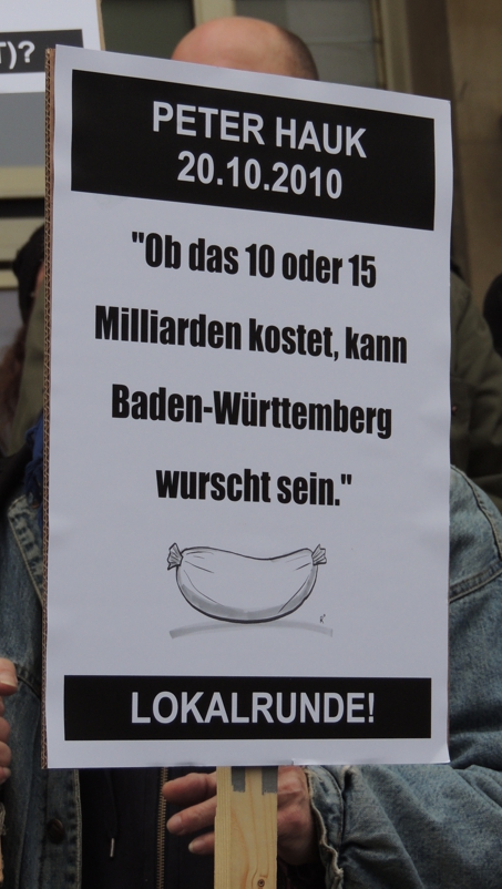 23.2.2013: Großdemonstration gegen S21 - "Alles ist Wurst."