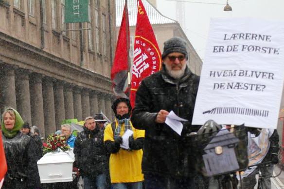 Die Lehrer sind zuerst dran- wer wird folgen? Demonstration, 20.3., in Kopenhagen noch vor der Aussperrung