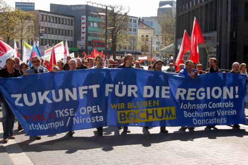 1. Mai 2013 Bochum: Der Kampf gegen die Opel-Schließung im Mittelpunkt
