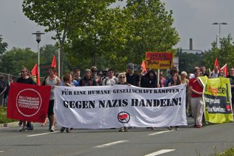 6.7.2013, Gera: Proteste gegen Nazi-Konzert erfolgreich