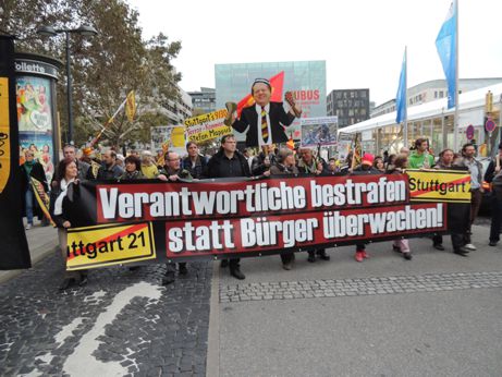 30.9.13., Stuttgart: 3. Jahrestag des Polizeiangriffs im Schlossgarten