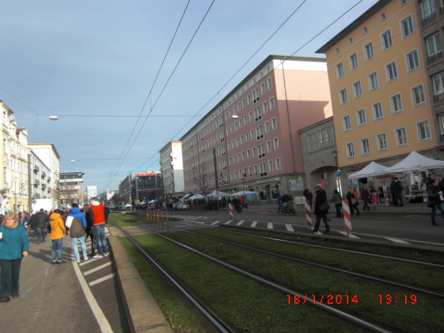 Die "Meile der Demokratie", Magdeburg, 18.1.2014