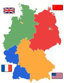 Die vier Besatzungszonen nach 1945