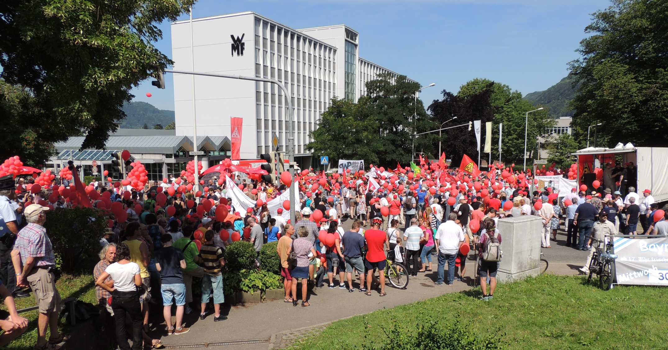 Geislingen, 19.7.14: Kundgebung bei WMF