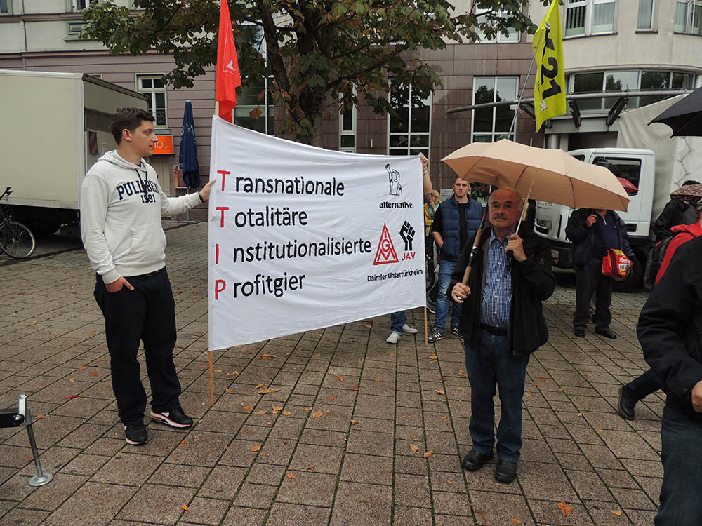 11.10.14, Stuttgart: Protest gegen TTIP und CETA