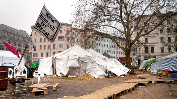 Flüchtlingscamp am Oranienplatz in Berlin