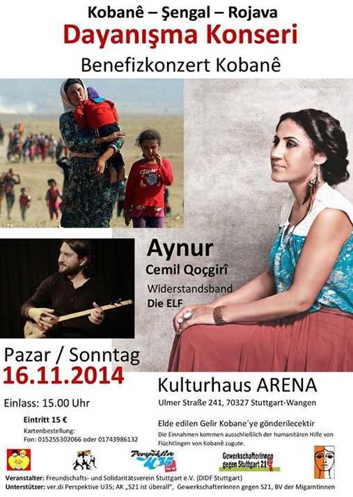 Stuttgart, 16.11.14: Solidaritätskonzert für Kobane