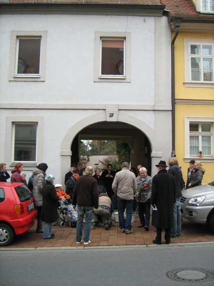 29.11.14, Bamberg: Verlegung eines Stolpersteins für Adam Kaim