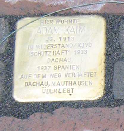 29.11.14, Bamberg: Stolperstein für Adam Kaim