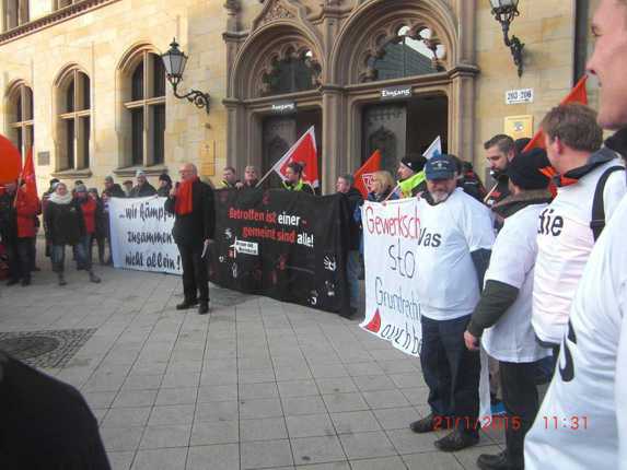 21.1.15, Magdeburg: Soliaktion für Enercon-Betriebsrat