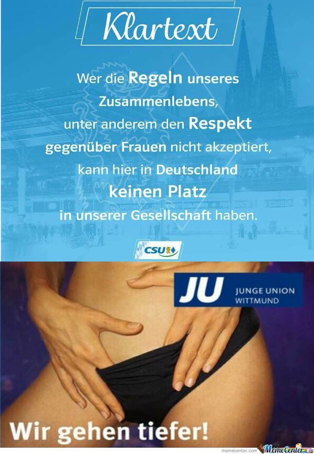 Sexismus gilt als "normal". Hier ein Plakat der "Jungen Union"