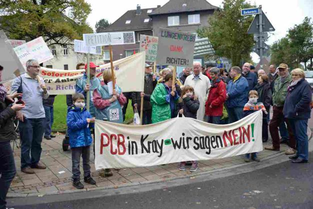 Proteste gegen PCB in Essen-Kray
