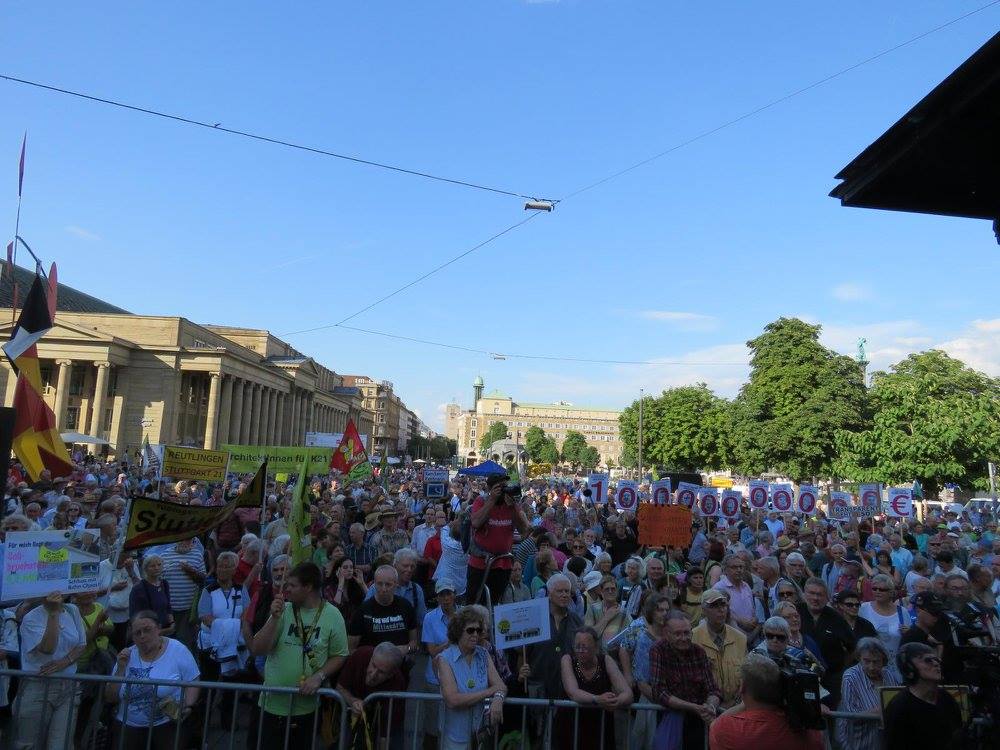 8.8.16, Stuttgart: 333. Montagsdemonstration mit über 2500