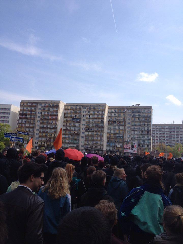 Erfolgreicher Protest gegen Nazi-Aufmarsch am 1.Mai 2017 in Halle