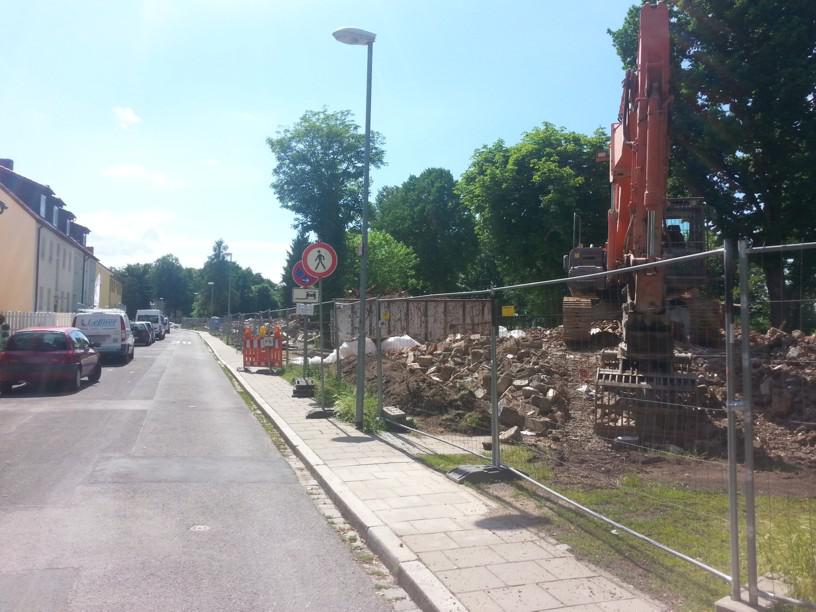 Bamberg: Eine ganze Häuserzeile wurde abgerissen