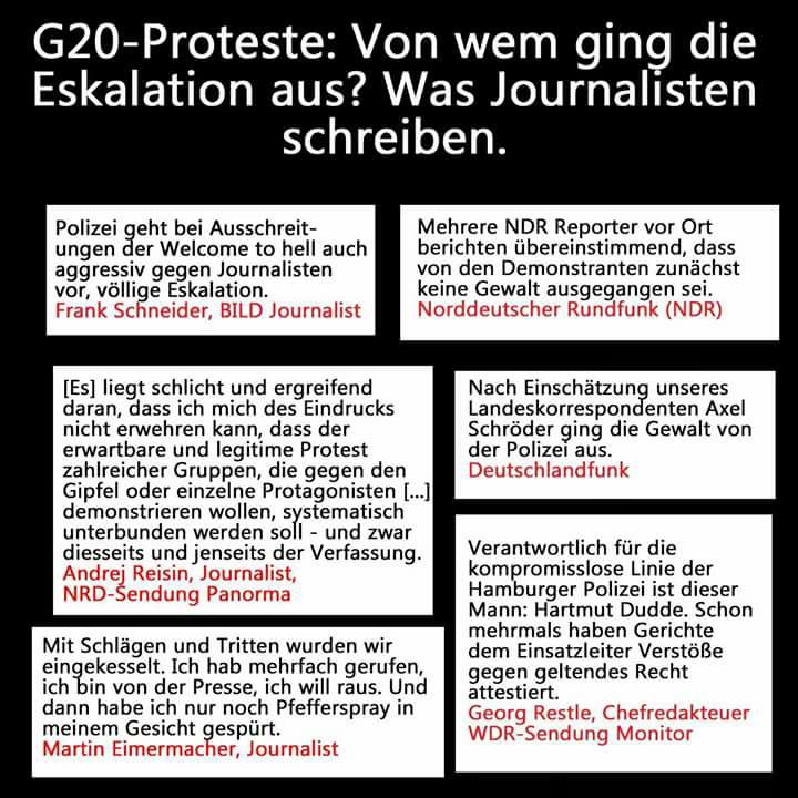 G20 Hamburg Polizeigewalt