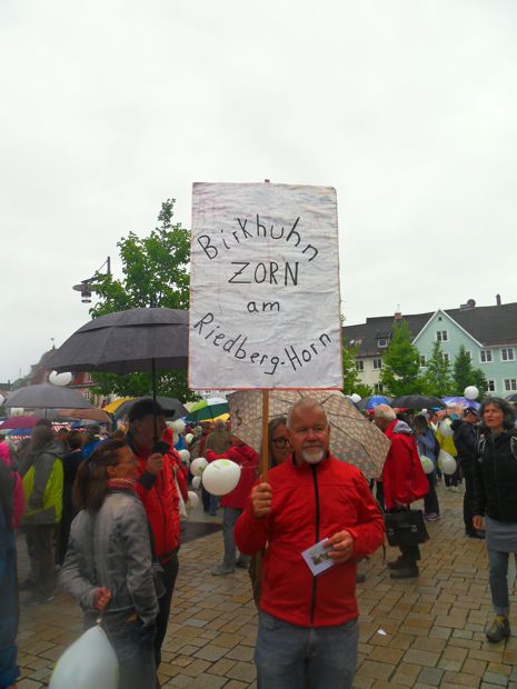 Kempten, 12.8.17: Proteste gegen Ski-Schaukel