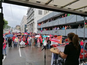 Mahle Kollegn protestierten bereits am 12 Juli!