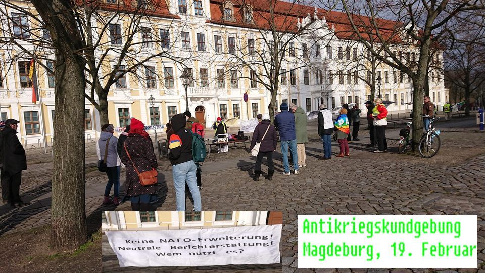 Magdeburg, 19.2.22: Antikriegskundgebung