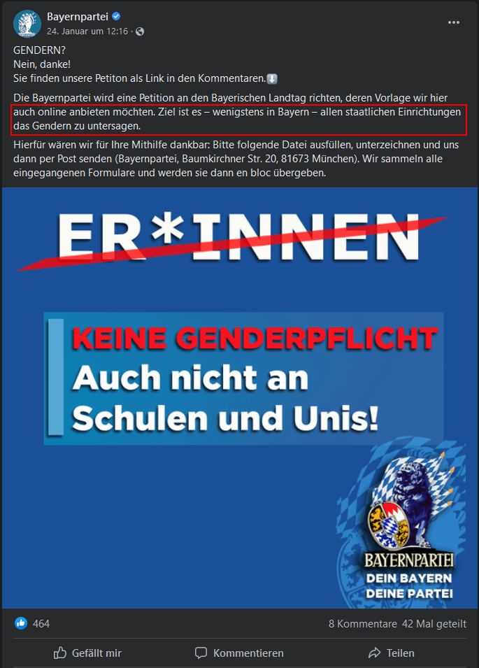 Bayern und das Gendern