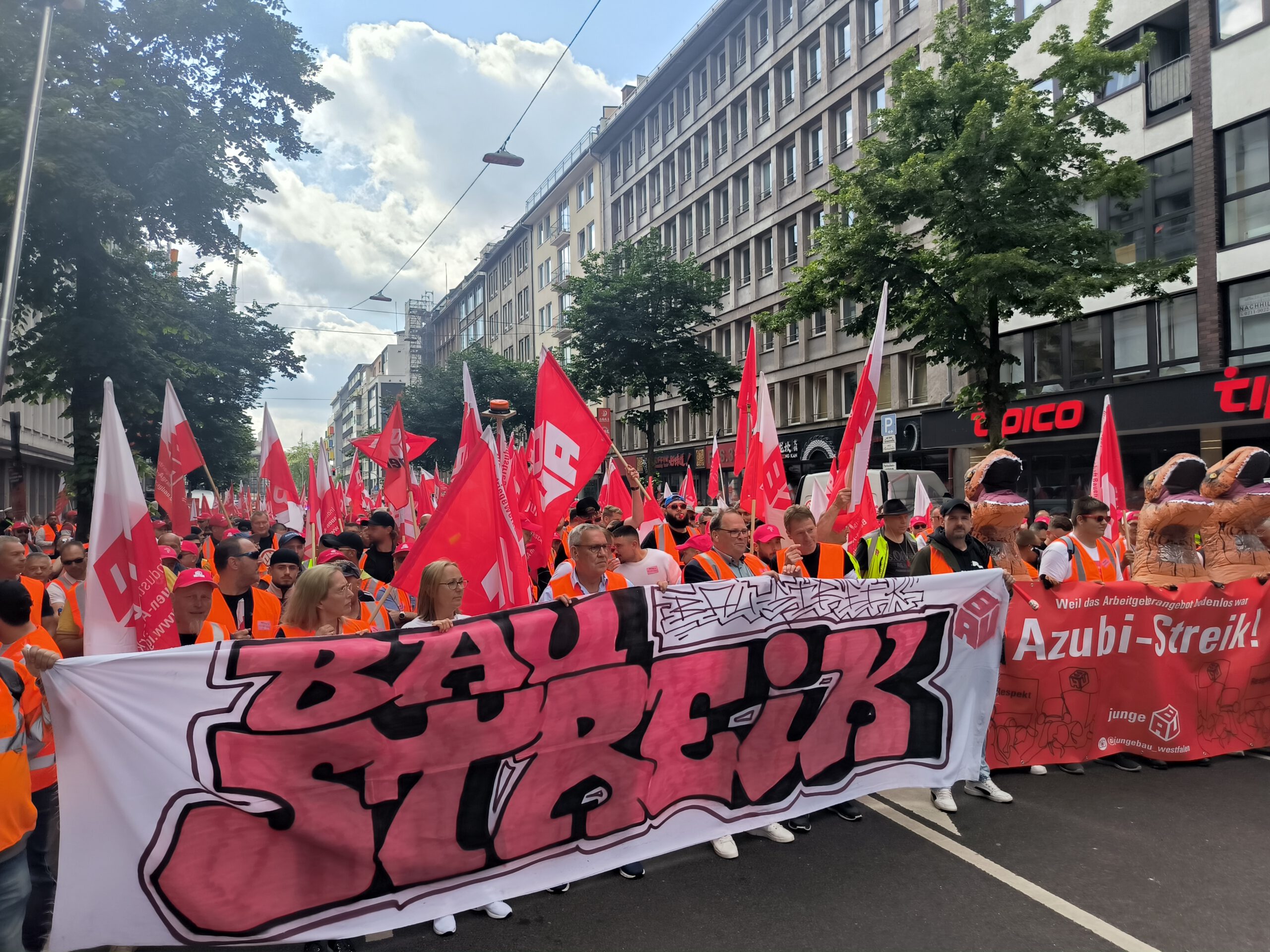 Streikwelle im Bauhauptgewerbe wird immer größer!